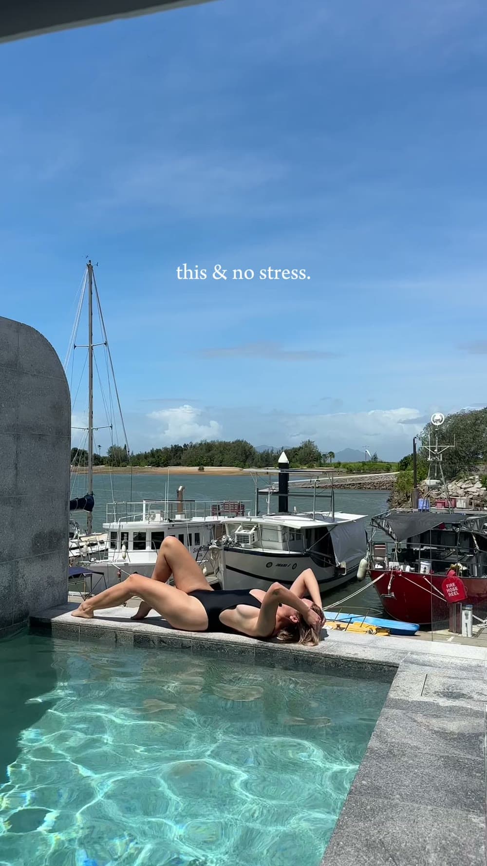 By the water